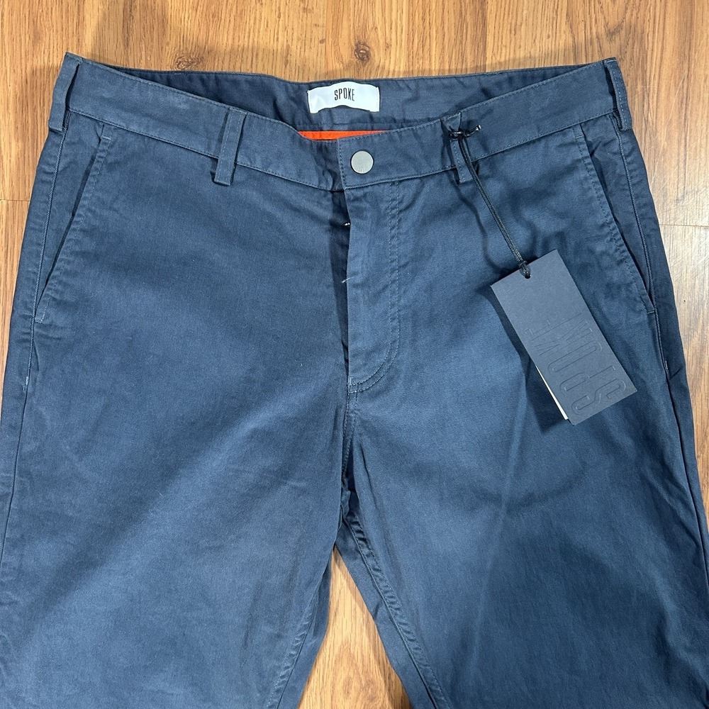 Spoke Heroes Men's Build B Stretch Chino Men's 35 x 36 Navy Blue Pants